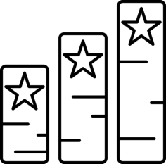 Rating Stars Contour Svg Vector, Free Vectors File